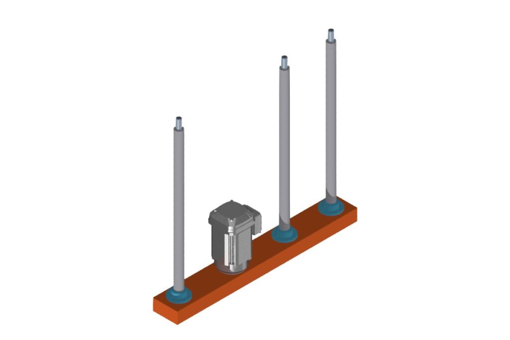 Dreifach Elektrozylinder synchronisiert