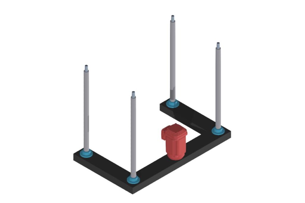 Vierfach Elektrozylinder synchronisiert