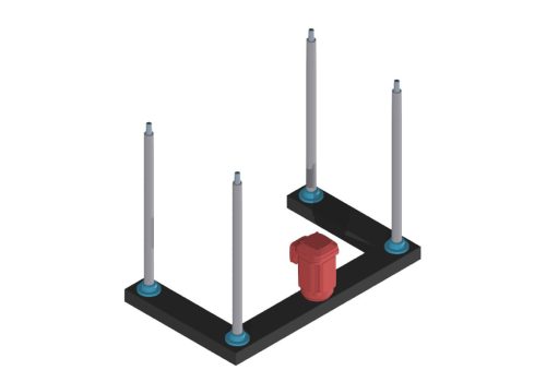 Vierfach Elektrozylinder synchronisiert